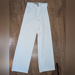 Zara Wide-Leg White Trousers